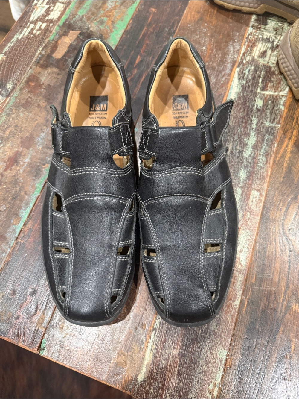Johnston & Murphy Black Men's Fisherman Sandals - Casual Leather